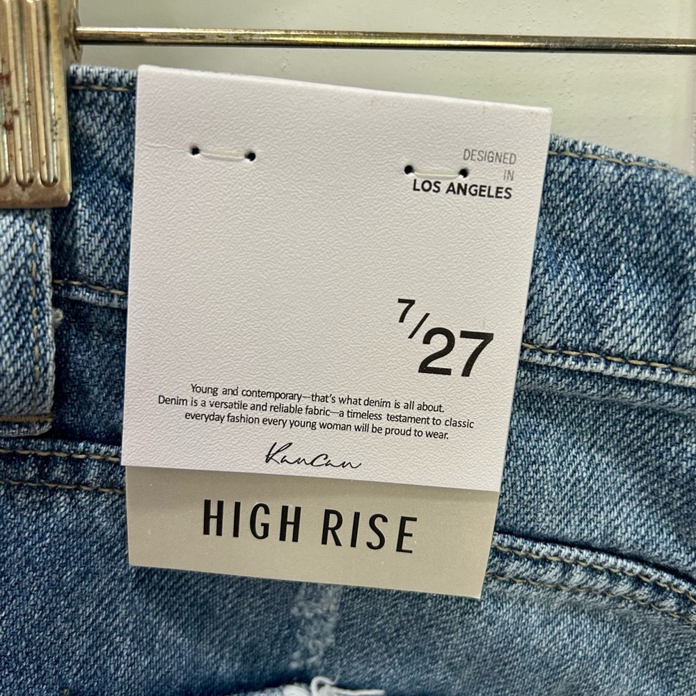 Kancan High Rise Distressed Shorts 7/27 - Picture 3 of 3